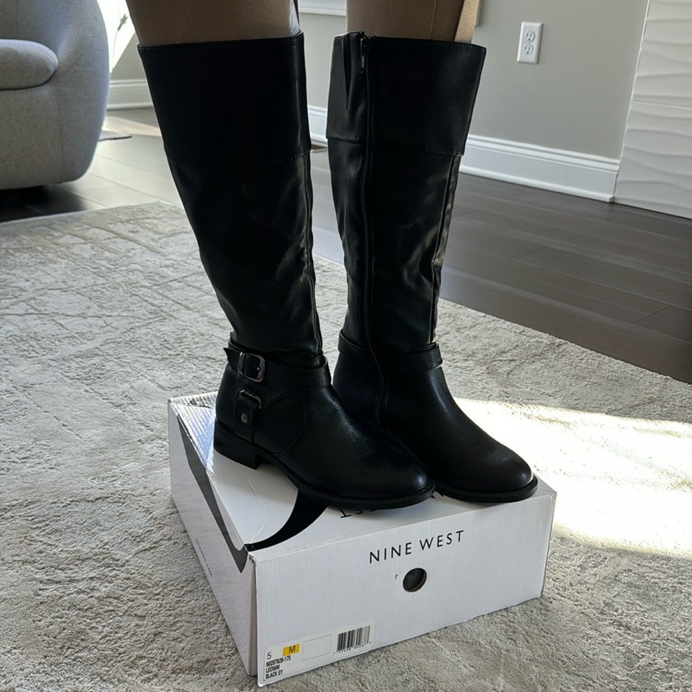 Nine West Tall Black Boots.  NWT in original box.